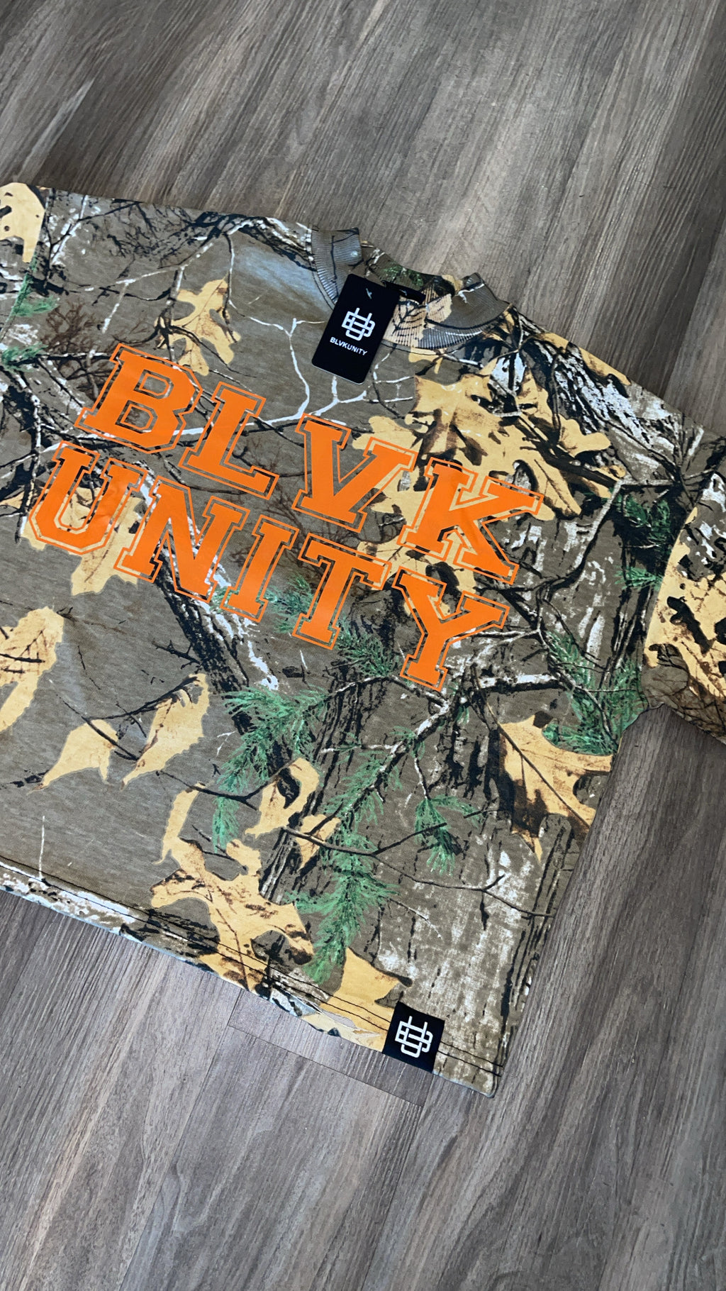 BlvkUnity Camo x Orange 'Mirror Statement Tee ‘