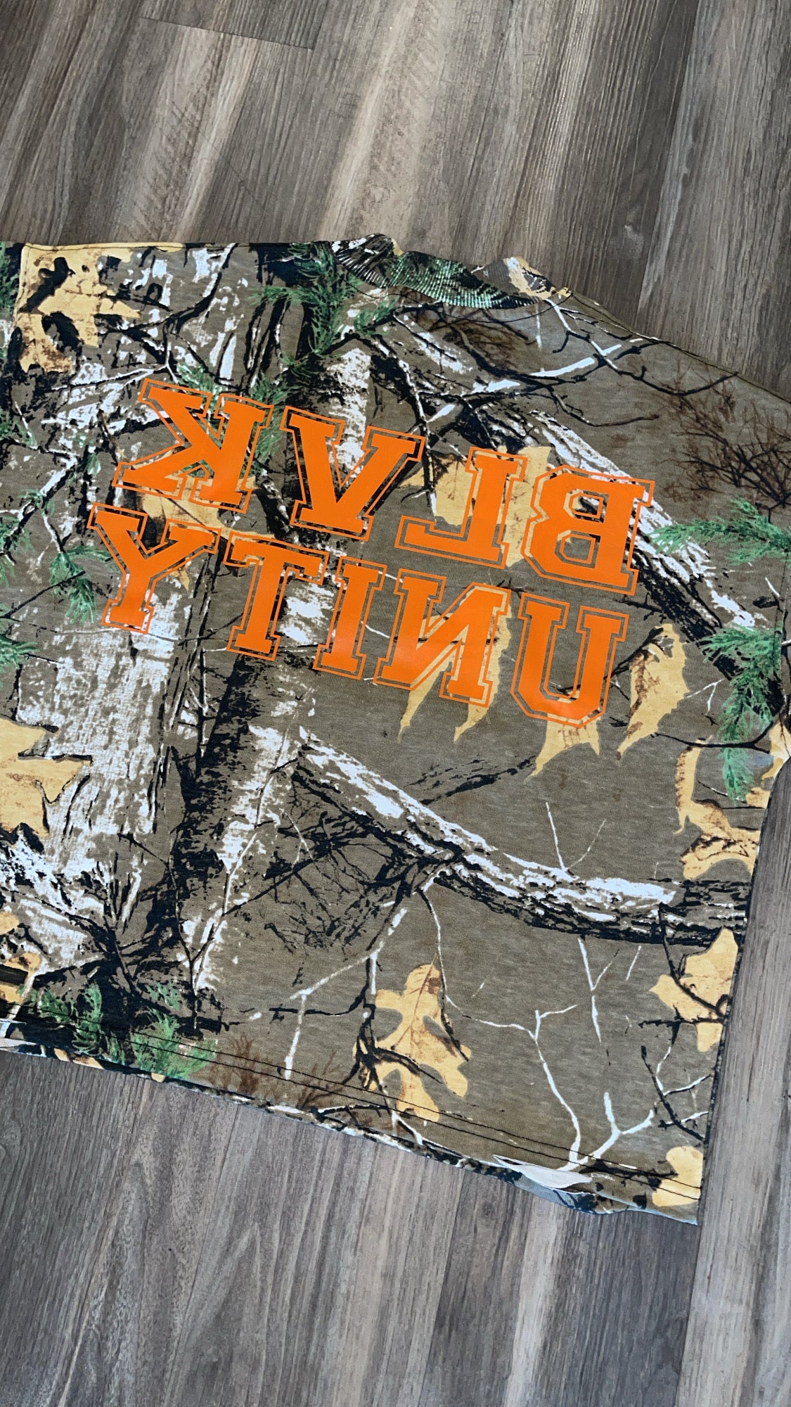 BlvkUnity Camo x Orange 'Mirror Statement Tee ‘
