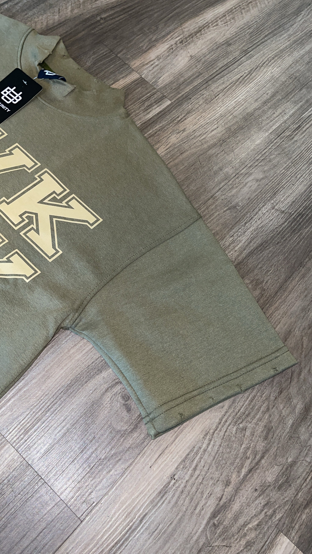 BlvkUnity Forest Green 'Mirror Statement Tee'