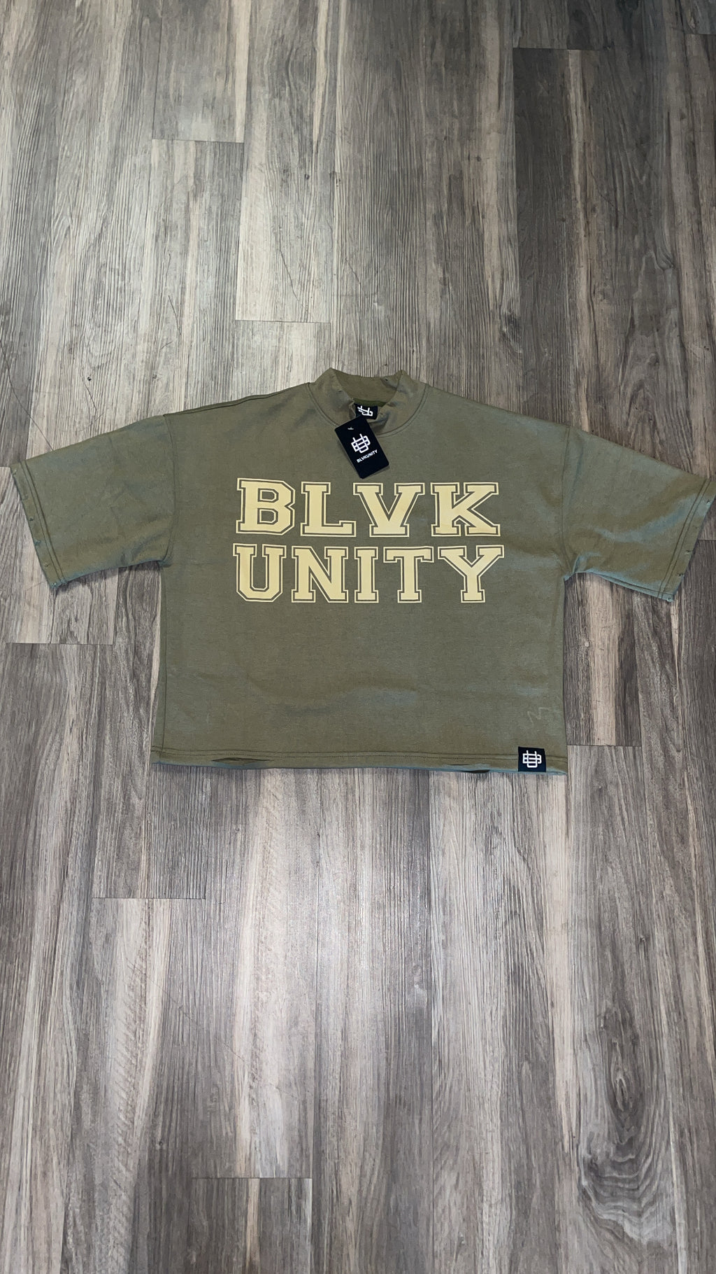 BlvkUnity Forest Green 'Mirror Statement Tee'