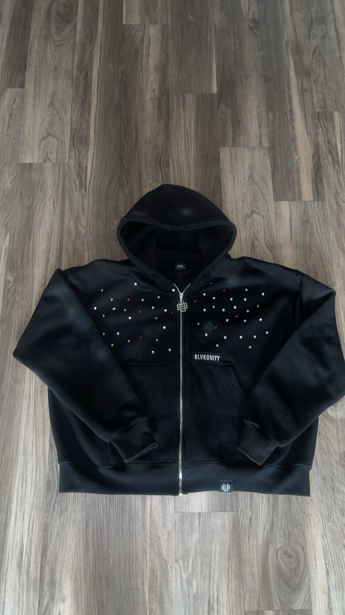 BlvkUnity Rhinestone Zipup
