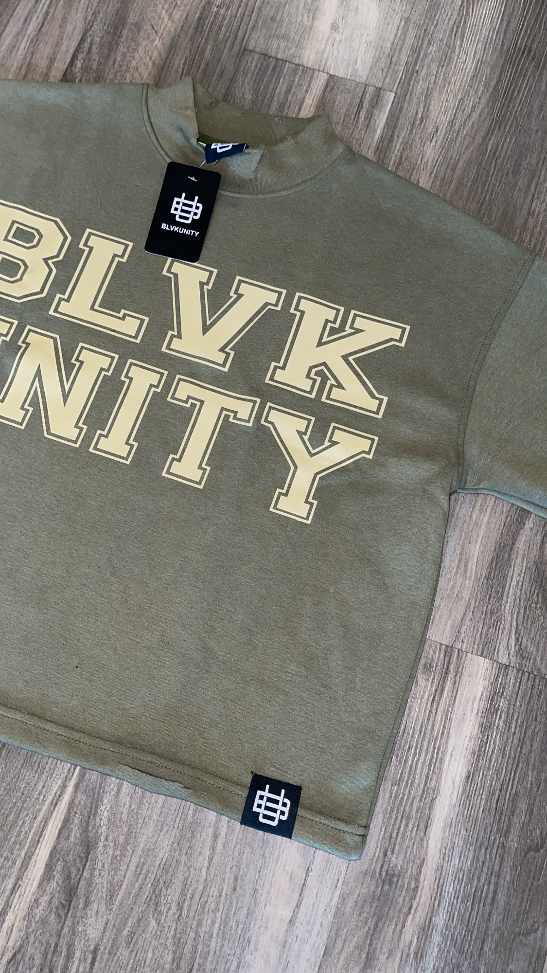 BlvkUnity Forest Green 'Mirror Statement Tee'