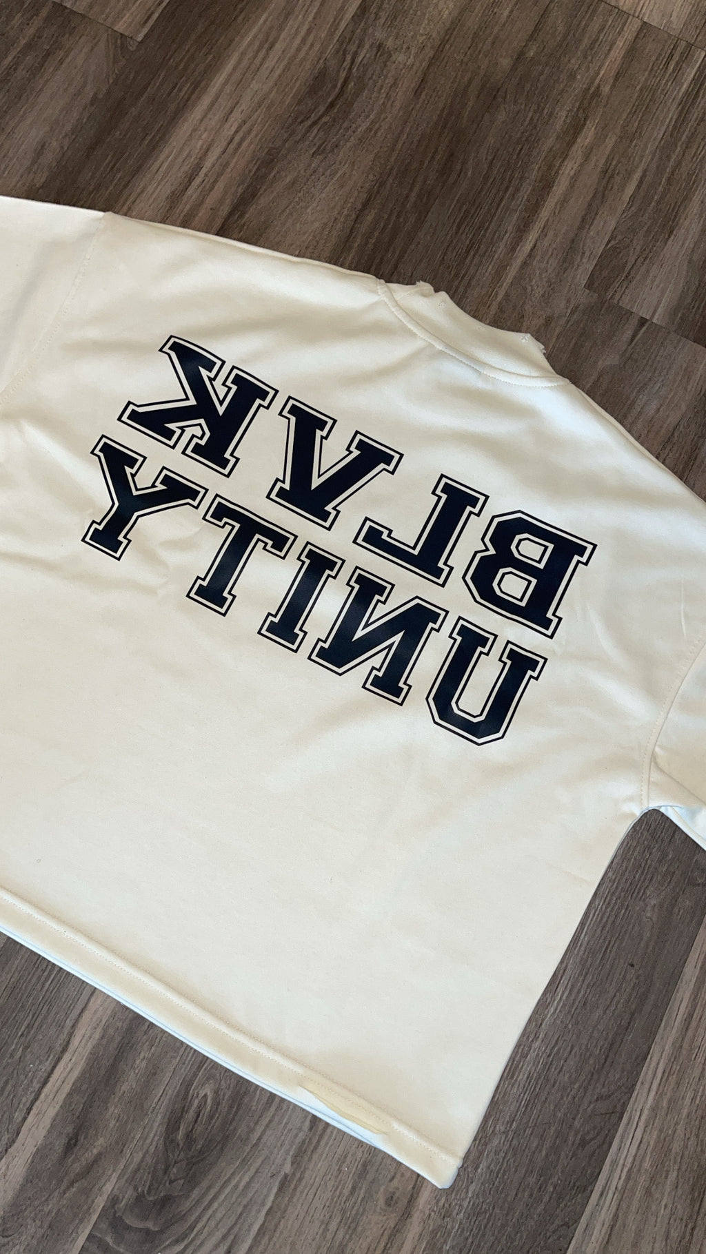 BlvkUnity "Creme Mirror Statement Tee"