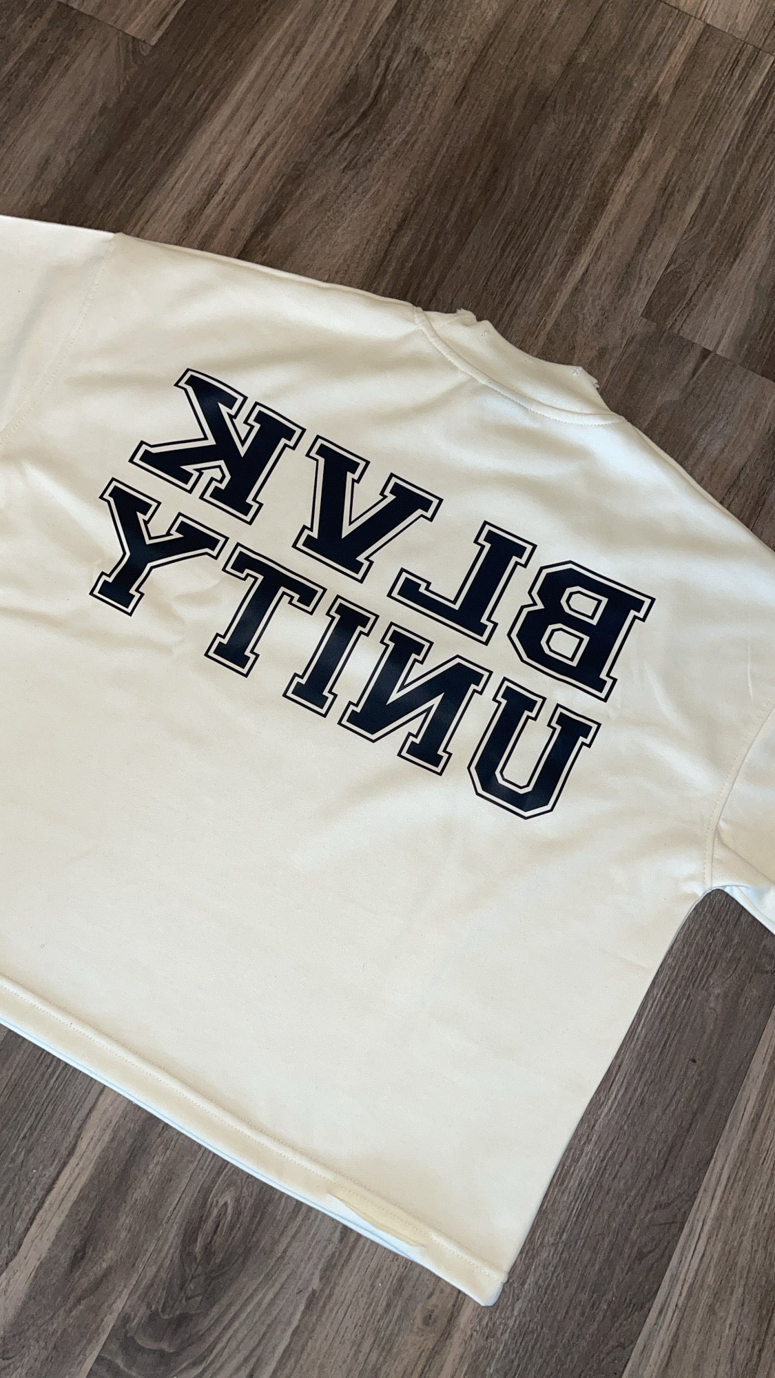 BlvkUnity "Creme Mirror Statement Tee"