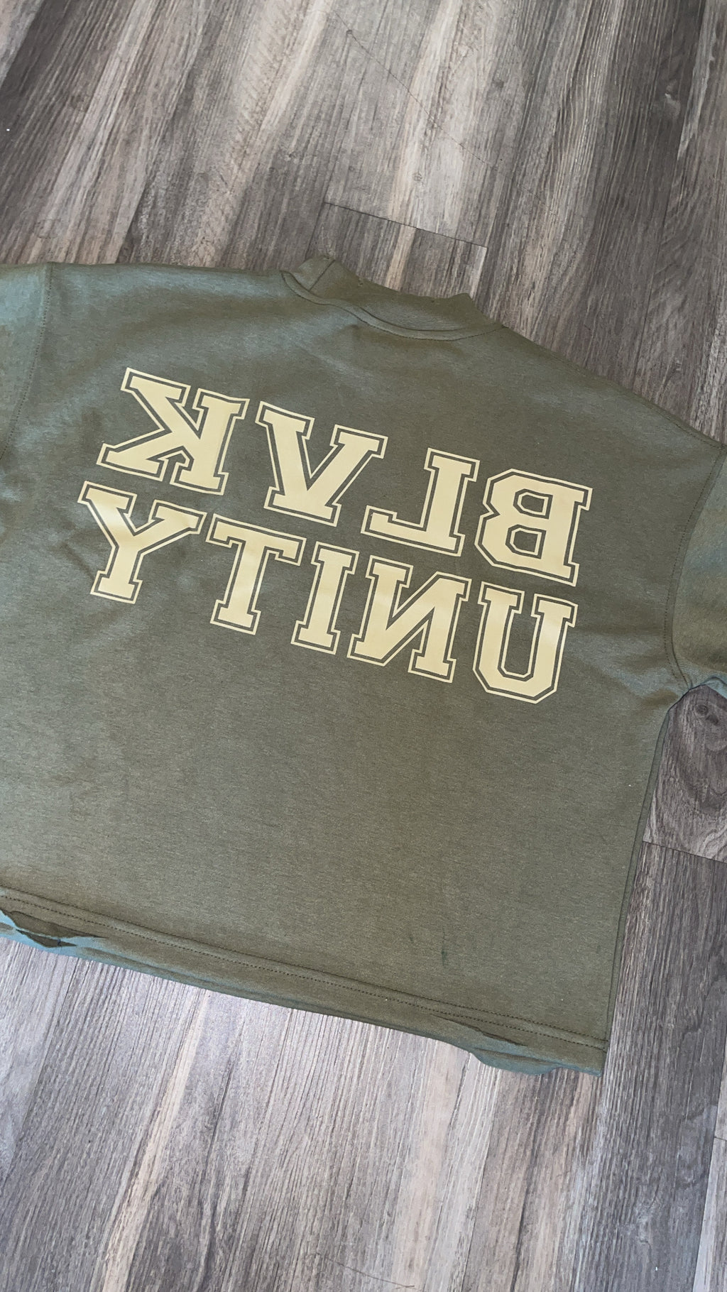 BlvkUnity Forest Green 'Mirror Statement Tee'